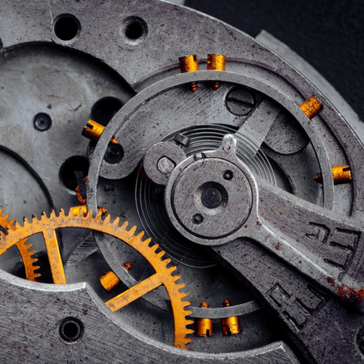 Close-up view of a watch movement